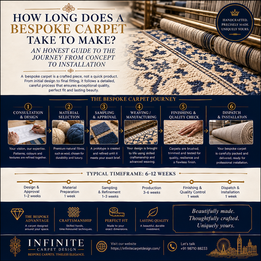 HOW LONG DOES A BESPOKE CARPET TAKE TO MAKE? AN HONEST GUIDE TO THE JOURNEY FROM CONCEPT TO INSTALLATION