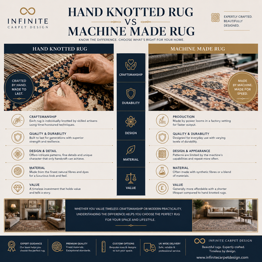Hand-Knotted Rug vs Machine-Made Rug: What's the Difference? | Infinite Carpet Design