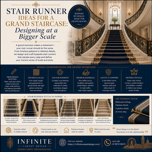 Stair Runner Ideas for a Grand Staircase: Designing at a Bigger Scale
