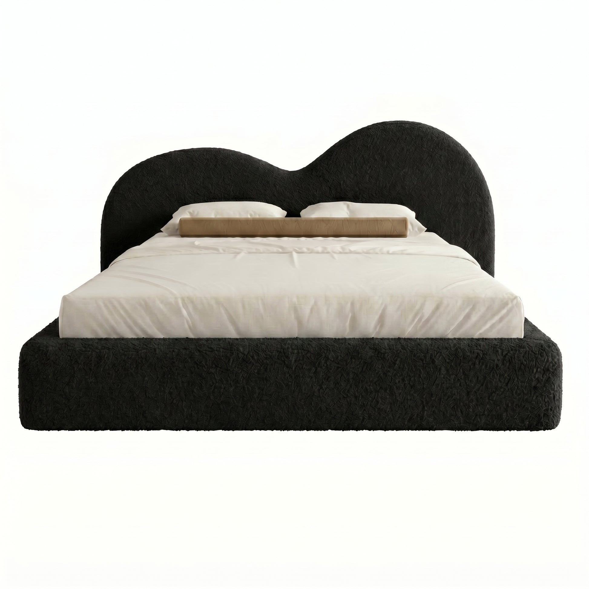Premium UK crafted upholstered bed with plush texture finish