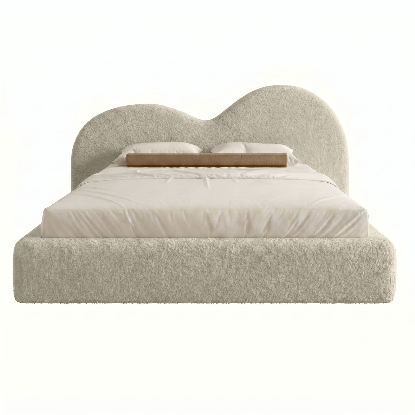 Premium curved headboard bed frame for luxury interiors