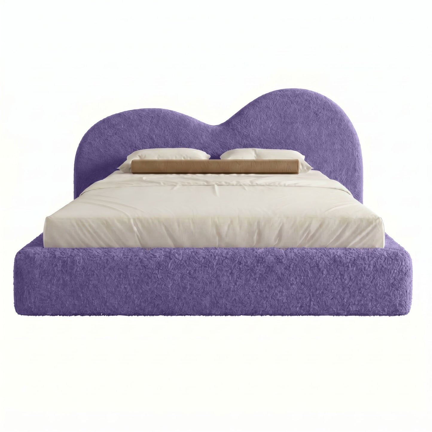 UK handcrafted curved headboard bed with premium finish