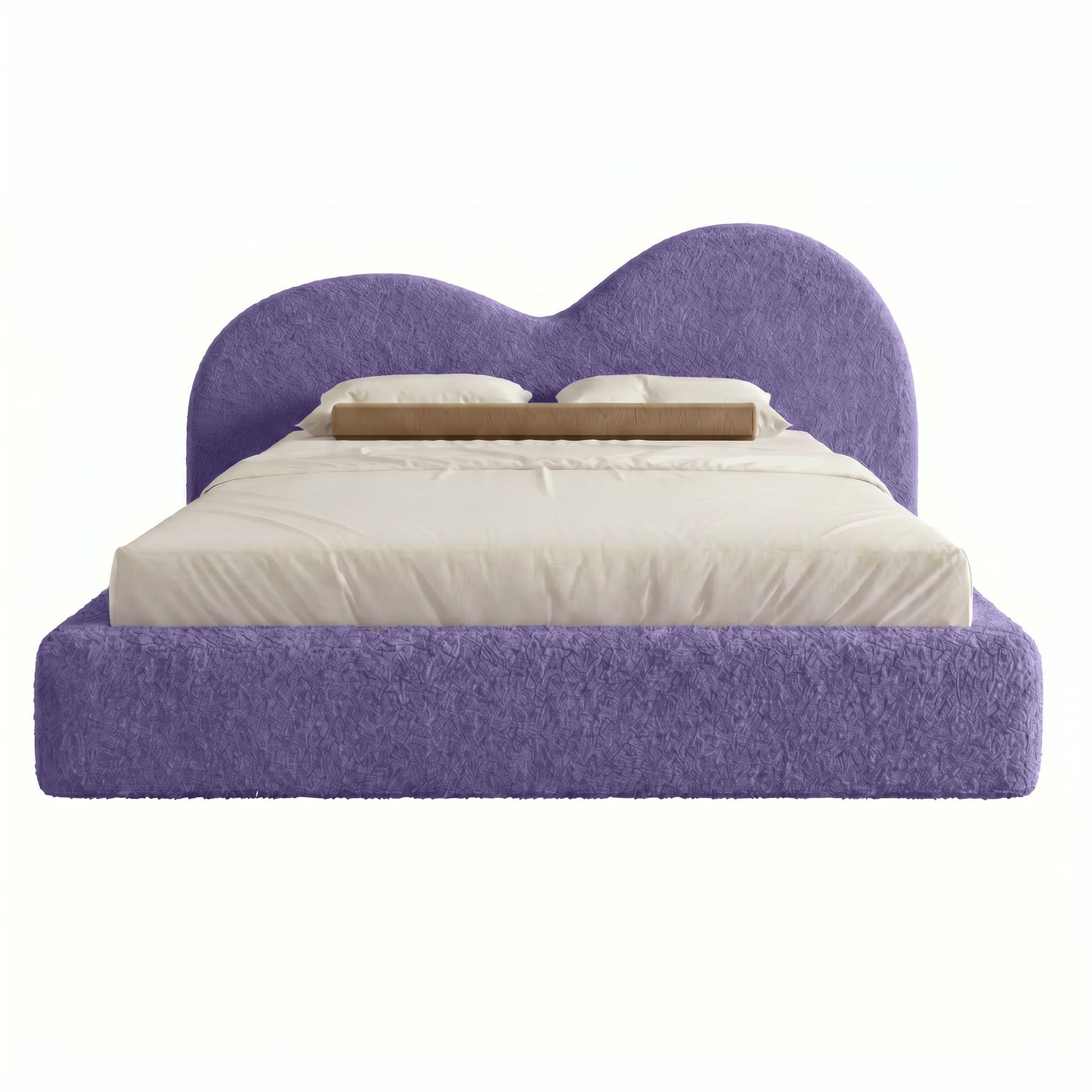UK handcrafted curved headboard bed with premium finish